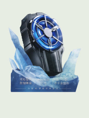 www.dejle.com RGB Gaming Phone Cooler – High-Speed Mobile Cooling Fan with LED Lights & Silent Operation