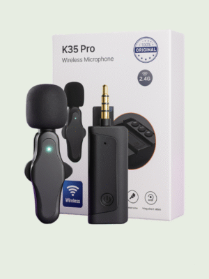 www.dejle.com K35 Pro Wireless Lavalier Microphone – 2.4G Portable Clip-On Mic for Live Shows, Interviews & Vlogs